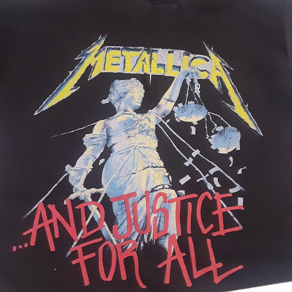 Alstyle Metallica Women's And Justice For All Double Sided T Shirt